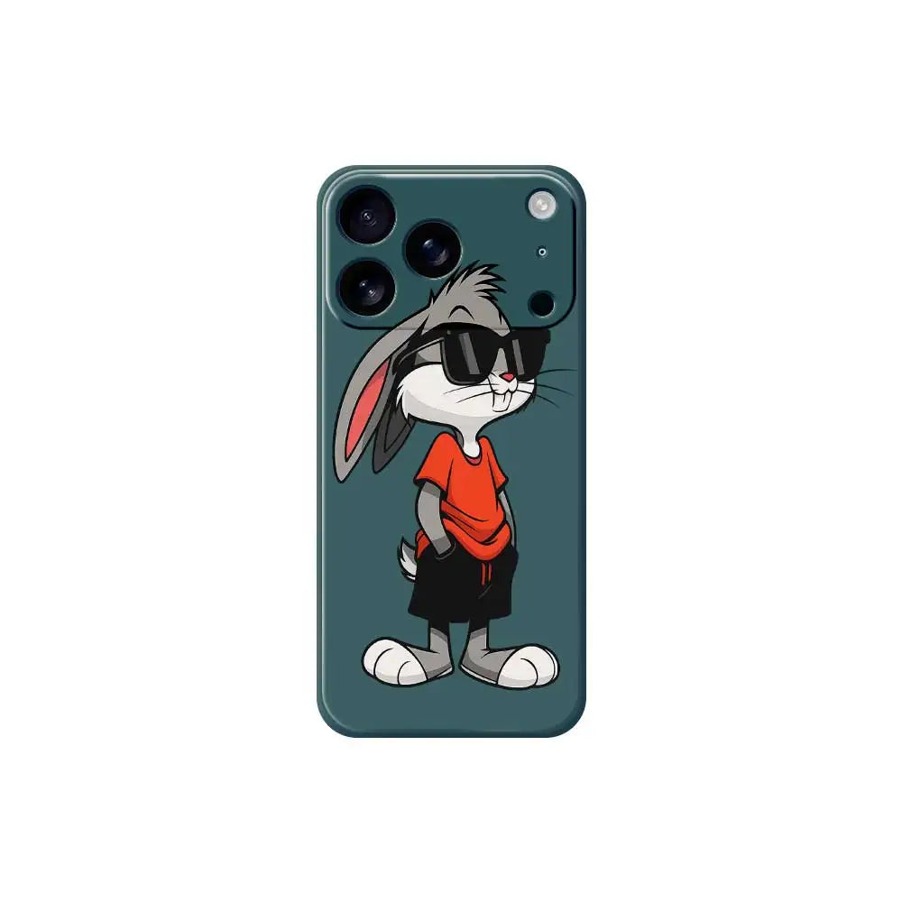 Cool Rabbit Phone Case For iPhone 17 Pro Max 17 Air 16 15 14 Plus 13 12 11 Pro Max XS Max XR 7 8 Plus 16E Silicone Soft Cover