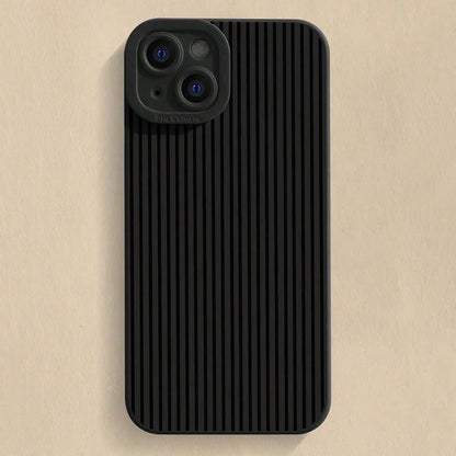 Pink Striped Painted Anti-Drop Phone Case For iPhone 11 12 13 14 15 16 17 Pro Max XS XR X 7 8 Plus 16E 17 Air Candy Bumper Cover
