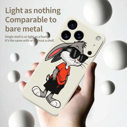 Cool Rabbit Phone Case For iPhone 17 Pro Max 17 Air 16 15 14 Plus 13 12 11 Pro Max XS Max XR 7 8 Plus 16E Silicone Soft Cover