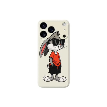 Cool Rabbit Phone Case For iPhone 17 Pro Max 17 Air 16 15 14 Plus 13 12 11 Pro Max XS Max XR 7 8 Plus 16E Silicone Soft Cover