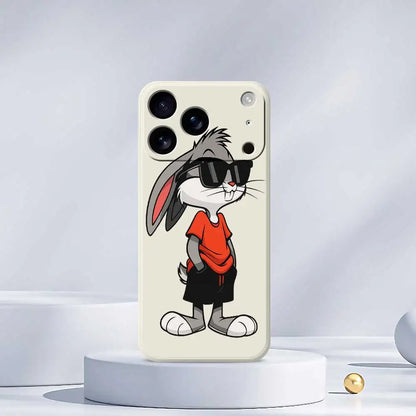 Cool Rabbit Phone Case For iPhone 17 Pro Max 17 Air 16 15 14 Plus 13 12 11 Pro Max XS Max XR 7 8 Plus 16E Silicone Soft Cover